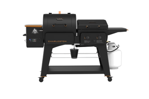 lot 51 image: Pit Boss Charleston 1020 Sq in Pellet GrillGas Griddle Combo  Onyx Series