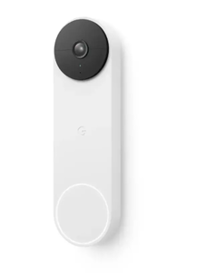 lot 55 image: Google - Nest Wi-Fi Video Doorbell - Battery Operated with Mount - White