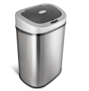 lot 105 image: Nine Stars Motion Sensor Automatic Trash Can, 21 Gallon Stainless Steel, Motion Sensor Hands-Free Soft-Close Lid Garbage Bin, Silver