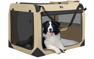 lot 130 image: X-ZONE PET Dog Crate 3-Door Kennel, Collapsible Portable Soft Sided Pet Carriers for Indoor & Outdoor, Multiple