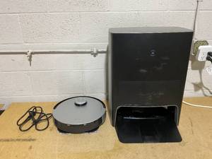 lot 121 image: Ecovacs DEEBOT X1 Vacuum and Mop Robot with Auto-Empty Station