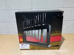 lot 2 image: Cuisine Pro Damashiro Emperor Hisa 9-Piece Knife Block Set