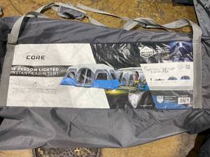 lot 45 image: Core Equipment Instant Lighted 12 Person Cabin Tent