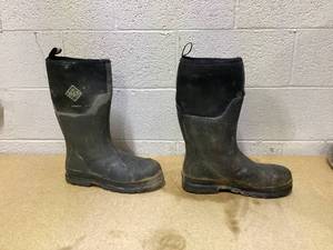 lot 416 image: Mens Muck Chore Steel Toe Boots, CHS000A, Black Size 12