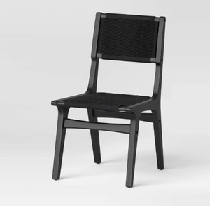lot 455 image: LOT OF 2 Ceylon Woven Dining Chair Black - Threshold