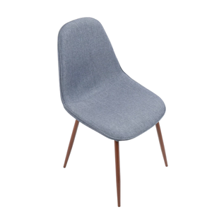 lot 467 image: Lumisource Pebble Walnut and Blue DiningAccent Chair