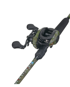 lot 14 image: Lews American Hero Camo Casting Combo 7 Medium Heavy - Fast