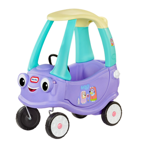 lot 91 image: Little Tikes Bluey Grannies Car Coupe with 2 Accessories, Bluey Foot-to-Floor Ride-on, Kids Ages 1-5