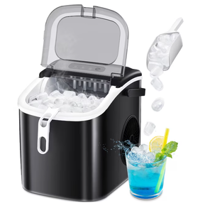 lot 213 image: COWSAR 26-lb Ice Per day Countertop or portable Bullet Ice Maker ( Black )
