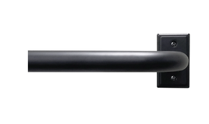 lot 219 image: Better Homes & Gardens 1 Metal French Wrap Curtain Rod, Matte Black, 42-120
