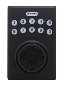 lot 229 image: Brinks Electronic Keypad Single Cylinder Deadbolt Lock