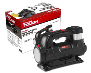 lot 315 image: Hyper Tough DC 12V Heavy Duty Direct Drive Digital Tire Inflator with Detachable LED Light