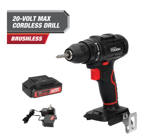 lot 327 image: Hyper Tough 20V Max Brushless Cordless Drill Driver with 1.5Ah Lithium-Ion Battery and Charger