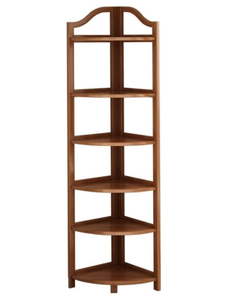 lot 157 image: Corner Shelf Corner Shelves Corner Rack 6 Tier Corner Shelf Bamboo Corner Stand Corner Bookshelf Plant Stand Storage Shelf For Living Room Kitchen Corner Stand Corner Shelf Stand