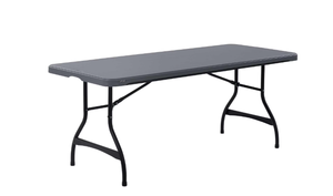 lot 162 image: Lifetime 6 Foot Rectangle Folding Table, IndoorOutdoor Commercial Grade, Wilson Gray