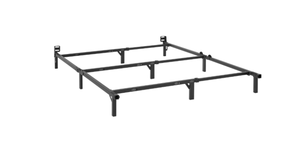 lot 180 image: Mainstays 7 TwinFullQueen Size Adjustable Metal Bed Frame, Black