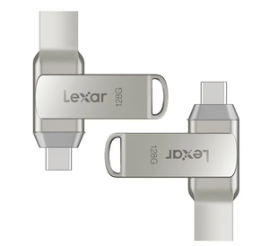 lot 256 image: LOT OF 2 Lexar Dual Drive USB-C & USB-A 128GB (2 Pack)