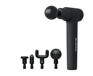 lot 279 image: Brookstone Deep Tissue Massage Gun for Pain Relief & Muscle Recovery  9-Speed Handheld Percussion Massager, 4 Heads, Type-C Rechargeable, Quiet, 3200 RPM, Shockproof Design