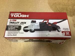 lot 530 image: Hyper Tough T82011W Trolley Jack, 2 Ton Black and Red