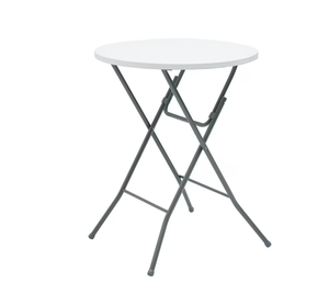 lot 545 image: Mainstays 31 Round High-Top Folding Table, White