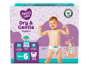 lot 550 image: Parents Choice Dry & Gentle Diapers Size 6, 80 Count