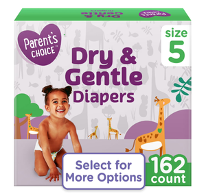 lot 510 image: Parents Choice Dry & Gentle Diapers Size 5, 162 Count
