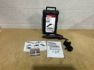 lot 321 image: Hyper Tough 1.5 Amp Corded Rotary Tool, Variable Speed with 105 Rotary Accessories & Storage Case