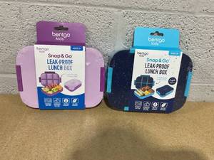lot 357 image: LOT OF 2 Bentgo Kids Snap & Go Leak-Proof Lunch Box