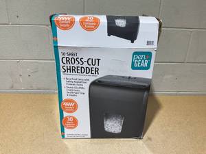 lot 291 image: PenGear 16-Sheet Cross-Cut Paper, CDs & DVDs, Credit Card Shredder, Black, 5.3 Gallon Bin