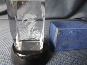 lot 13 image: 3D Crystal Cube - Dolphin