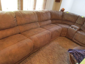lot 3 image: Theater Sectional with Power Recliners