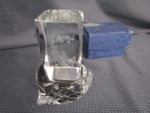 lot 68 image: 3D Crystal Cube, Wolf