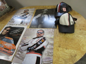 lot 122 image: Earnhardt Signs, Caps, Duke Sign