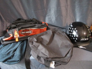 lot 180 image: HD Duffle, Helmet & Bags