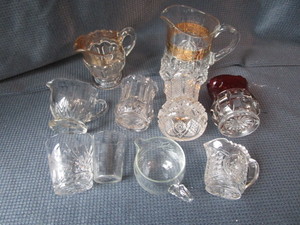 lot 191 image: EAPG Glass w Gold