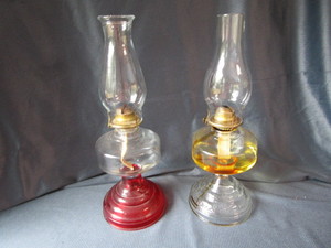 lot 201 image: Antique Kerosene Lamps
