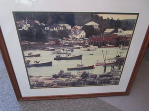 lot 248 image: Print - Lobster Traps & Harbor