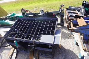 lot 20 image: Brand New Wolverine Brand Universal Mount Bobcat Skid Loader Skid Steer Hydraulic Cement Mixer Attachment