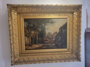 Alexandre Rene Veron.  Antique French oil painting.