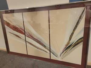 Elba Alvarez Acrylic Triptych Painting on Canvas.