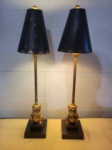 lot 17 image: A Pair of Tall Elephant Lamps.