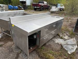 lot 5 image: REFRIDRATED PREP TABLE W GARBAGE HOLES