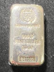 10 TROY OZ .9999 FINE SILVER GERMANIA MINT BAR