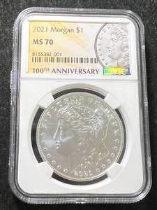 2021 US MORGAN SILVER DOLLAR NGC MS70