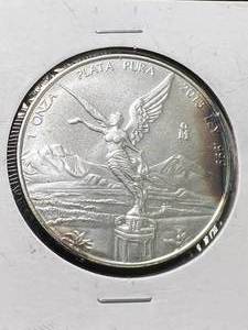 2013 MEXICAN PLATA PURA 1 TROY OZ .999 FINE SILVER