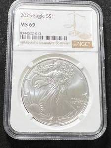 2025 AMERICAN SILVER EAGLE NGC MS69
