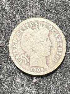 lot 15 image: 1909 US BARBER DIME