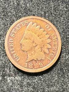 lot 16 image: 1889 US INDIAN HEAD CENT
