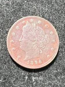 lot 24 image: 1894 US V NICKEL