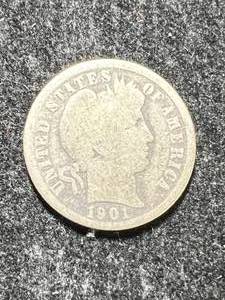 lot 35 image: 1901-O US BARBER DIME